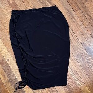 Lux Black Open Side lace up Pencil Skirt size 2x